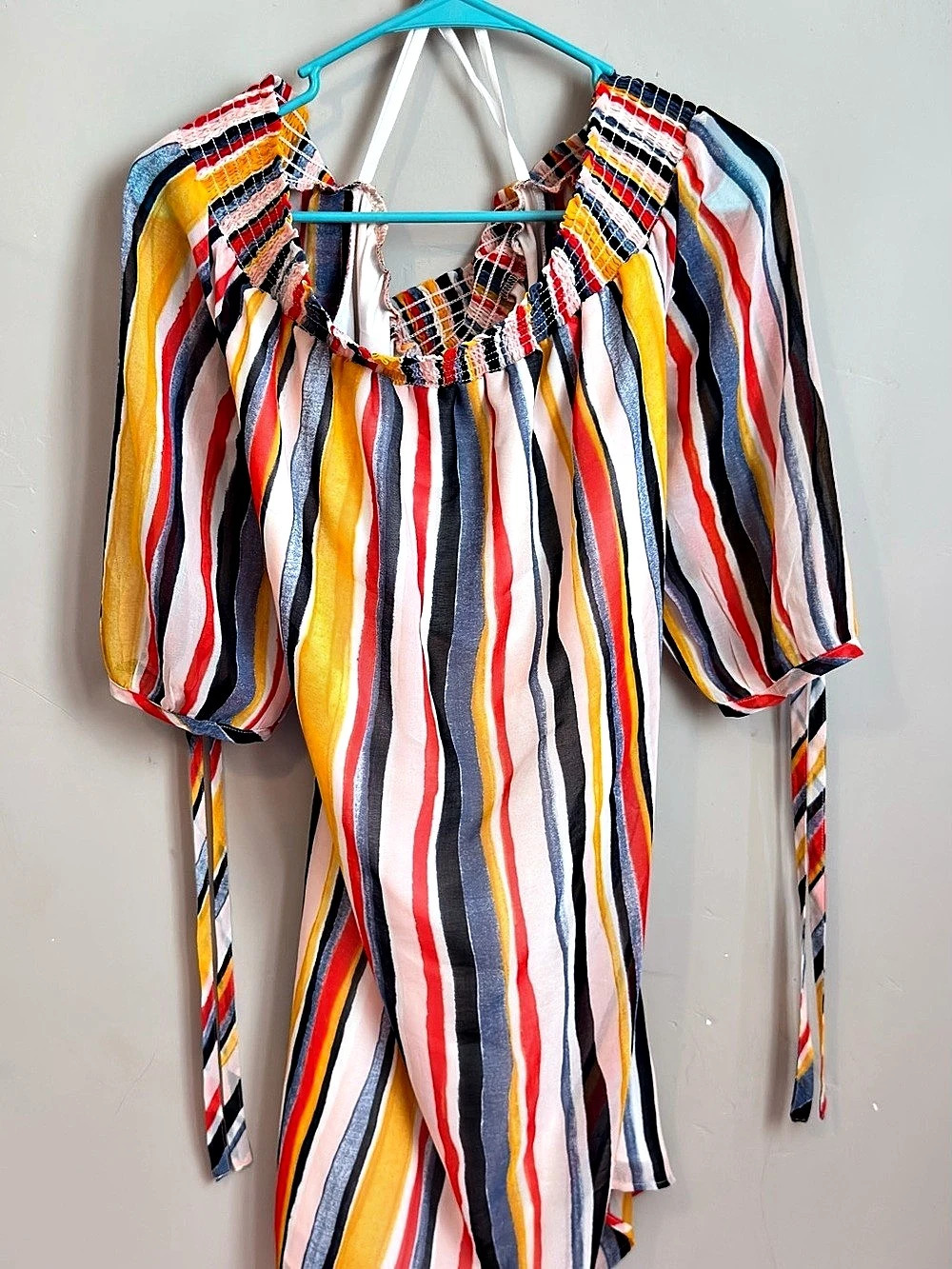 a.n.a Multicolor Striped Blouse Like New